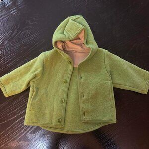 Disana Green Wool Coat for 6-12 months
